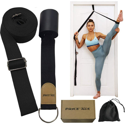 Xemz Leg Stretch Strap, Adjustable Leg Stretcher Band w/Door Anchor, Improve Leg Stretching Door Flexibility Trainer, Home Stretching Equipment