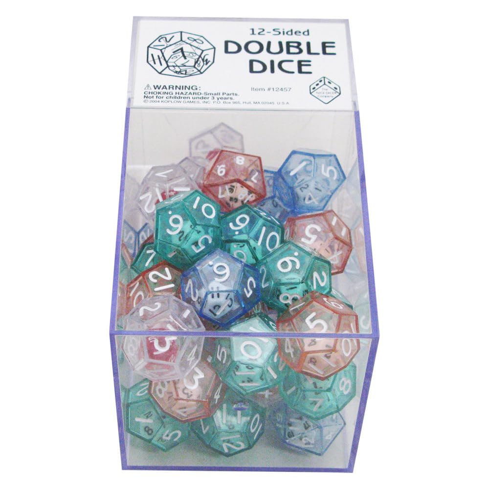 Koplow Games KOP12602 Twelve Sided Dice, 40 Count