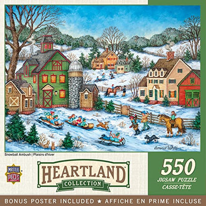 MasterPieces Heartland Collection - Snowball Ambush 550pc Puzzle