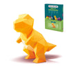 ORIGAMIPLANET 3D Dinosaur Origami Paper Craft Kit, T-Rex Cute DIY Pre-Cut 3D Papercraft for Teens & Adults, Creative Handmade Animal Figurine Paper
