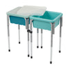 Back2School Express 2-Station Adjustable Sensory Table, Seafoam/Turquoise