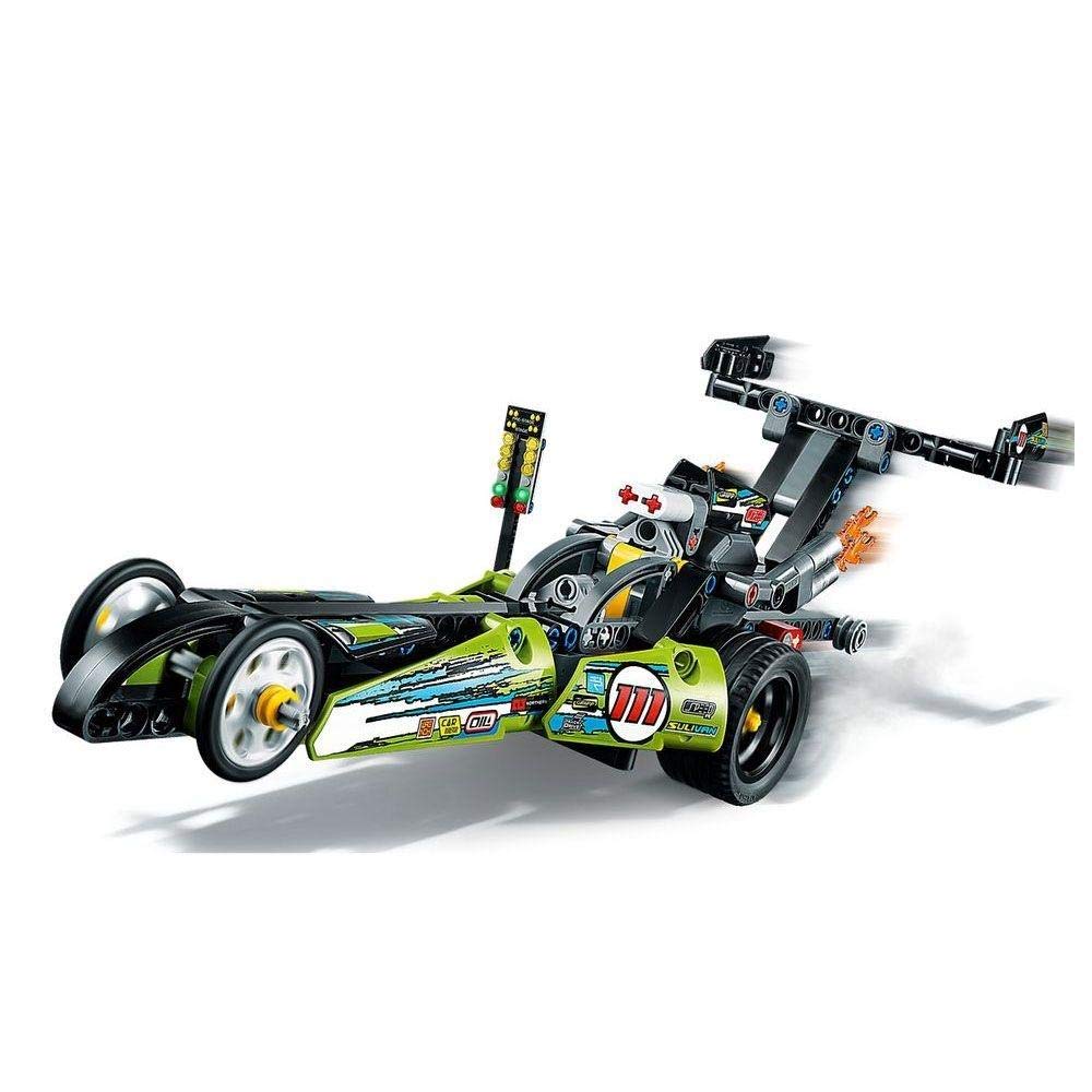 LEGO Technic Dragster 42103 Pull-Back Racing Toy Building Kit (225 Pieces)