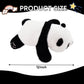 Furvana Plush Panda Stuffed Animal, Black and White Plush Pillow, 12" Soft Cuddly Toy, for Kids and Girls Birthday Christmas