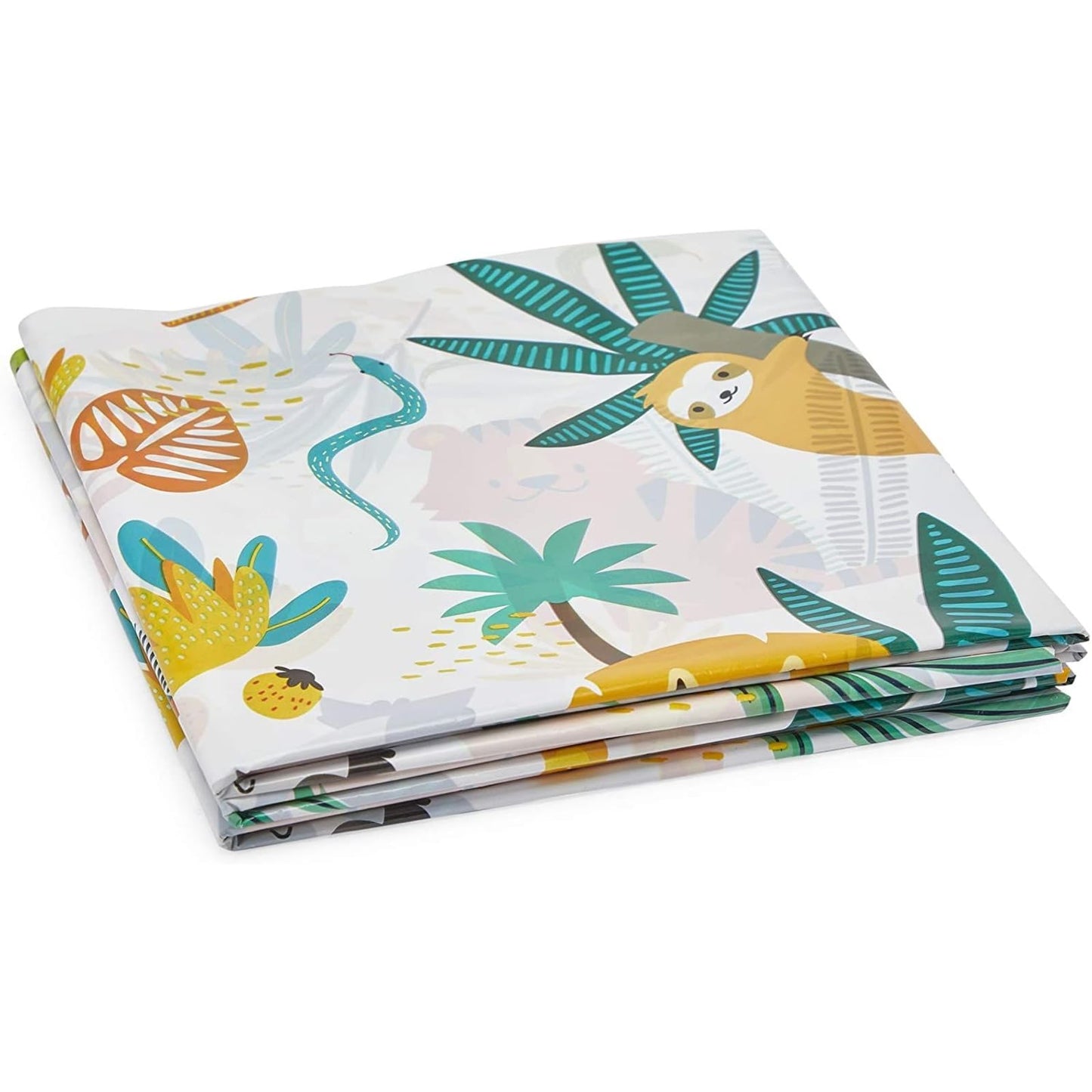 Blue Panda Rectangular Safari Tablecloths - Safari Decor & Wild Animal Tablecloths - for Jungle Party Decorations - Easy Cleanup Birthday Party