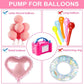 Balloon Pump Electric, 110V-120V Portable Dual Nozzle Balloon Blower with Tying Tools, Clips, Strips, Glues, Ribbons for Birthday Party Wedding