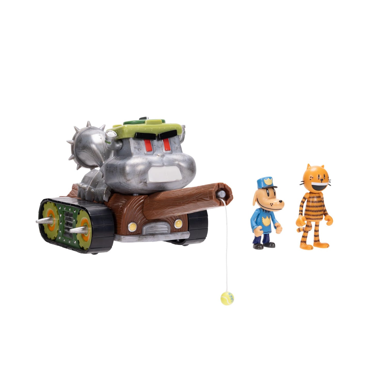 JAKKS Dog Man Squirrel Tank Shooter Vehicle Playset with Petey and Dog Man Action Figures