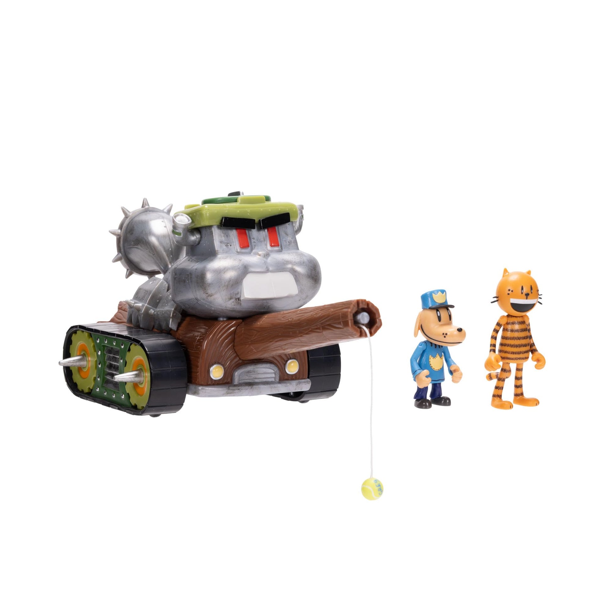 JAKKS Dog Man Squirrel Tank Shooter Vehicle Playset with Petey and Dog Man Action Figures