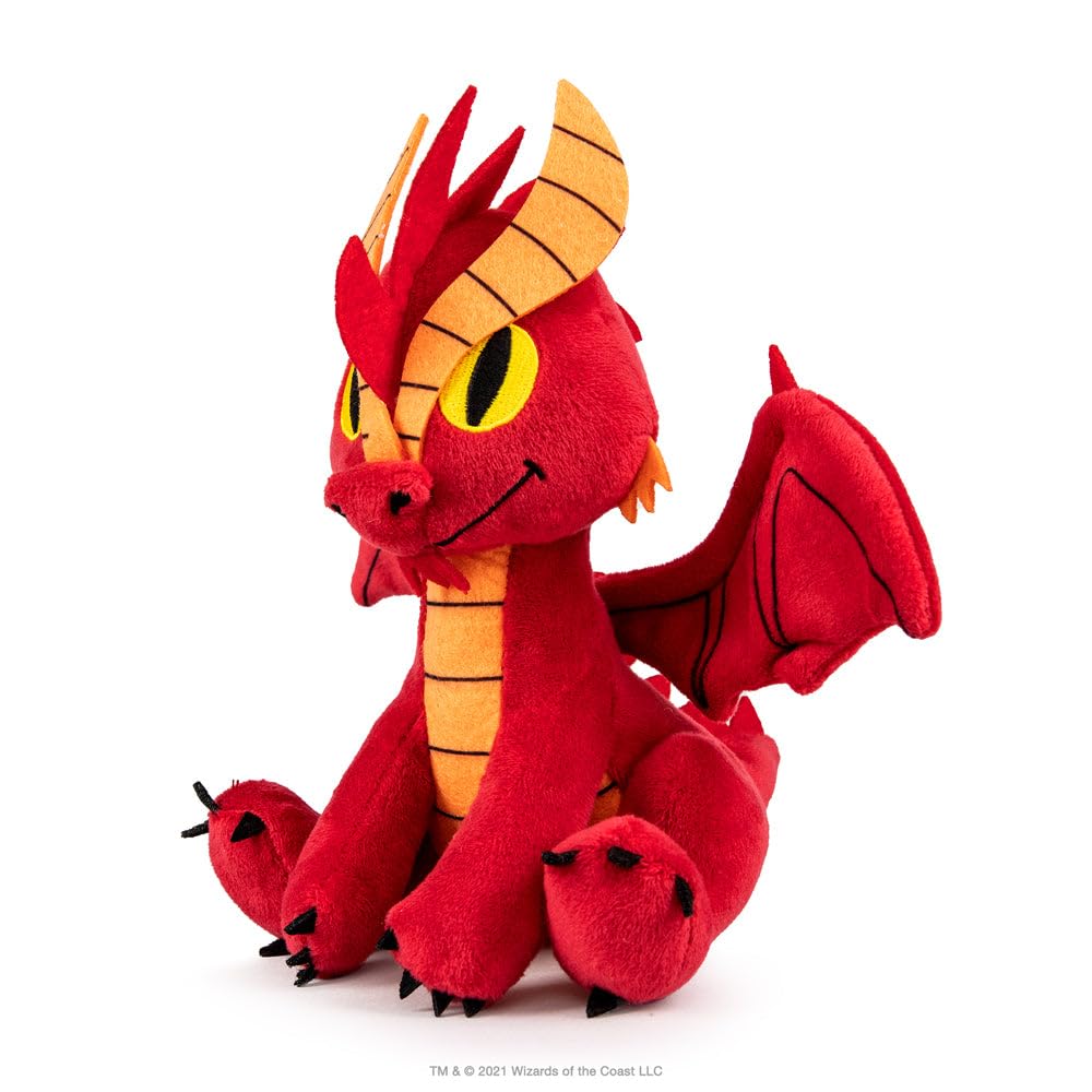 Kidrobot Phunny Plush - Red Dragon Toy, 8 inches