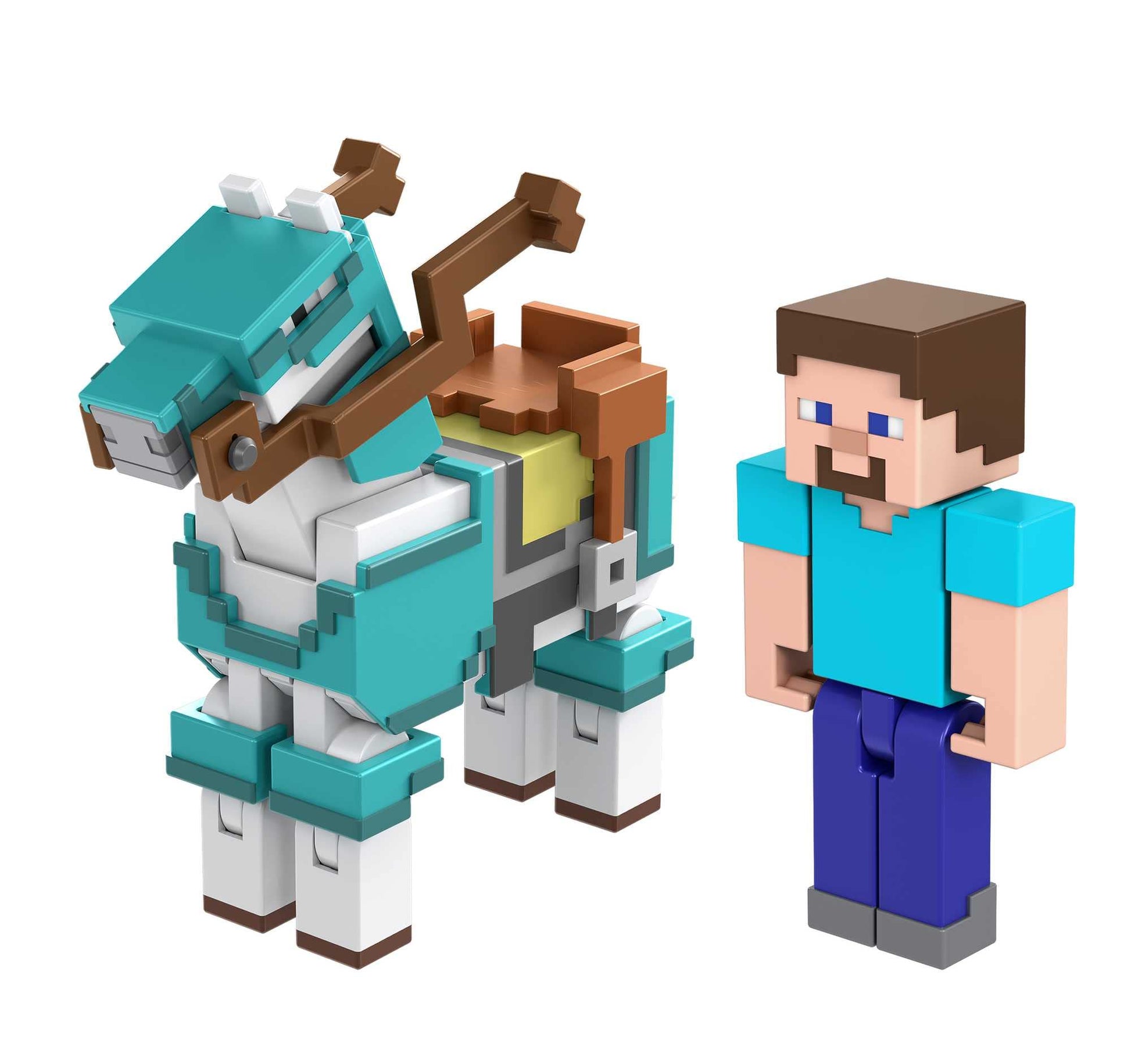 Mattel Minecraft Action Figure 2-Pack with Skeleton & Trap Horse Collectible Figures & Accessories, 3.25-inch Scale Toy Set