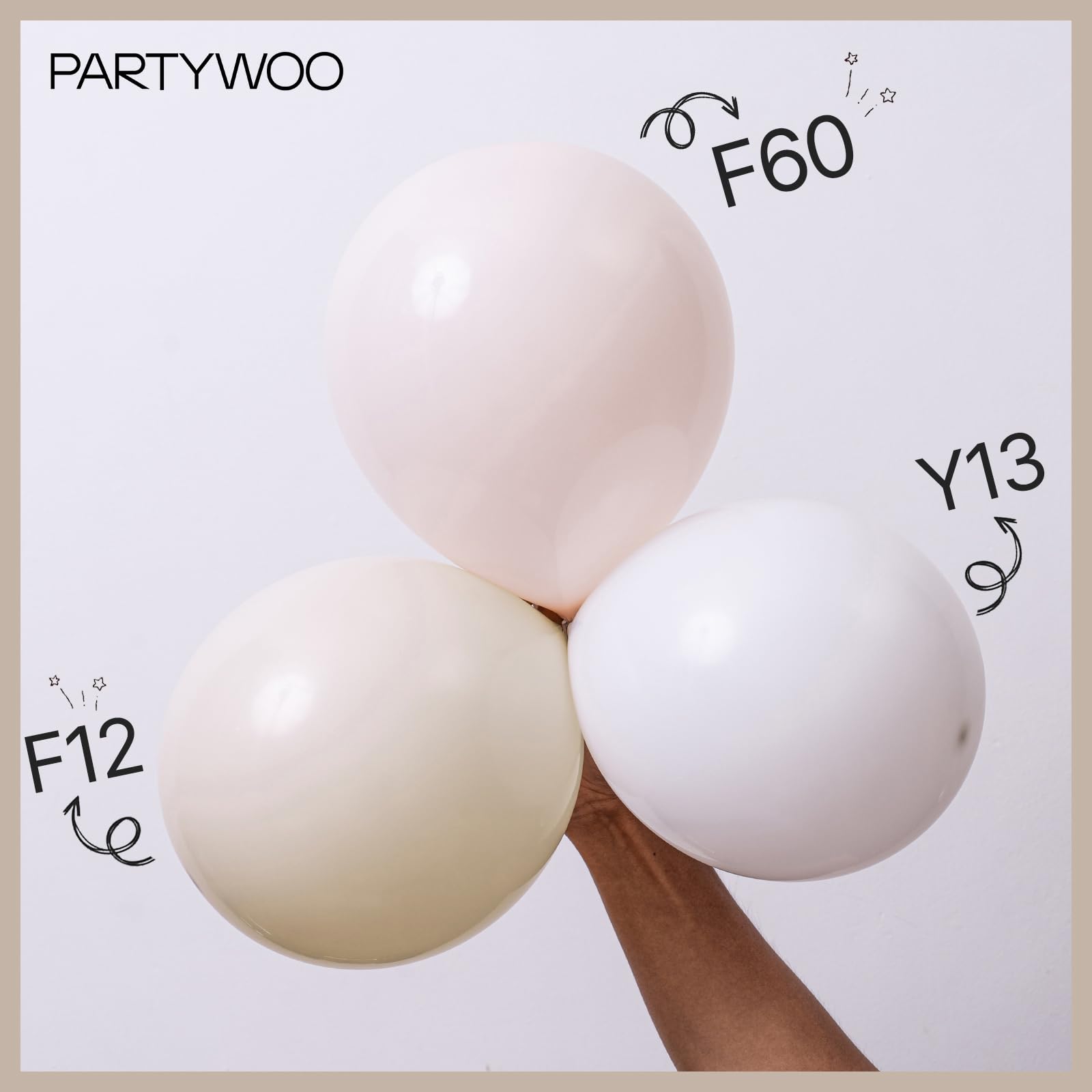 PartyWoo White Balloons 100 pcs 10 Inch Matte White Latex Helium Balloons for Wedding Bridal Graduation Engagement Baby Shower Gender Reveal Easter