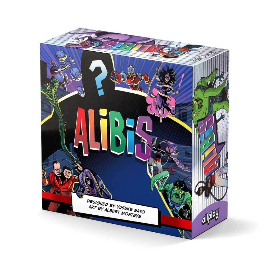 Allplay Alibis Board Game | Whodunit Word Association & Deduction Party Game | 4-8 Players, 20-30 Min Playtime Social Mystery Game
