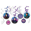 Swirl Hanging Decorations - 5" & 7" (Pack of 12) - Perfect for Themed Parties & Events, Disney Descendants 3