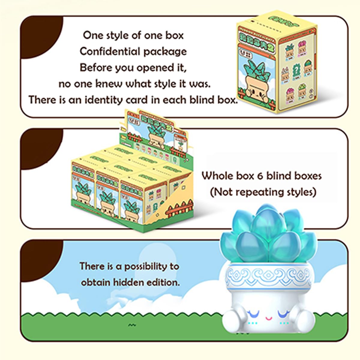 Aven Rabbit Hugging Succulents 2 Series Blind Box Toys for Cute Action Figures Model Birthday Gift Guess Blind Bag Random Collection Toys Popular