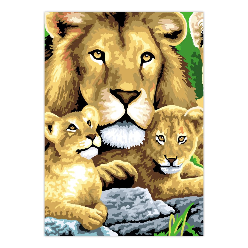 Royal & Langnickel Painting by Numbers Junior Small 3-Piece Art Activity Kit, Jungle Cats Set