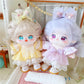 niannyyhouse 20cm Plush Doll Clothes Loose Solid Color Dress Headwear Soft Stuffed Plush Toy Dress Up Accessories (Yellow)