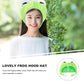 PRETYZOOM Frog Hat with Moving Ears Plush Green Cosplay Hat Party Headwear Novelty Frog Cap for Fun Dress up