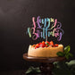 Naicaek Handmade Glitter Happy Birthday Cake Topper,Birthday Party Cake Decorations, Anniversary/Birthday Party Decoration Supplies (Rainbow)