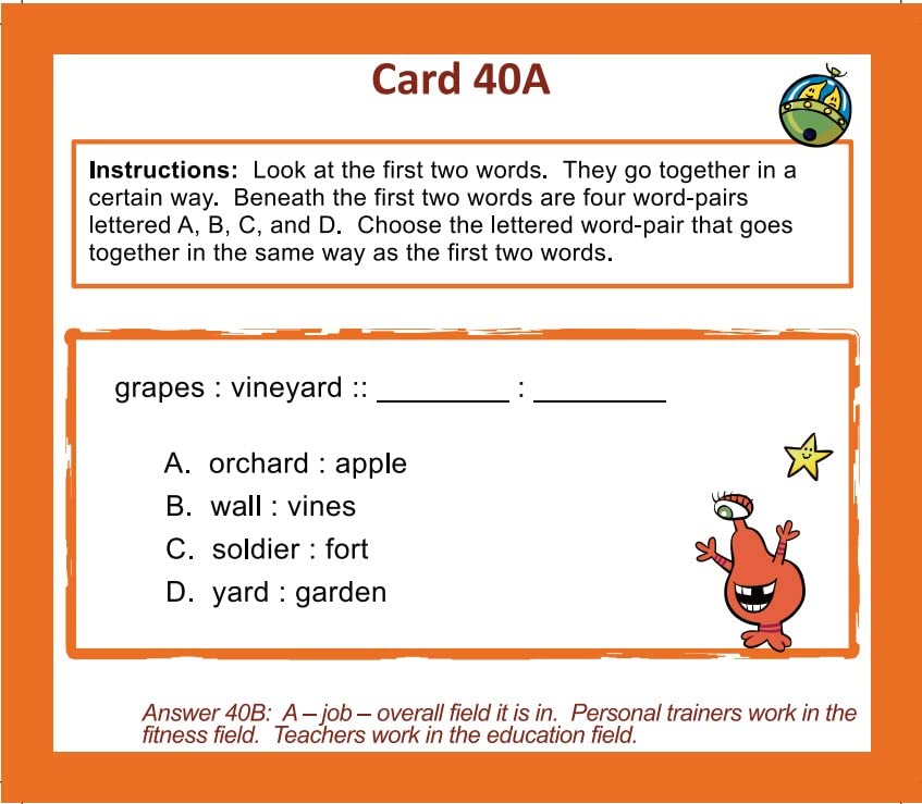 TestingMom.com SCAT Test Prep Flash Cards (School and College Ability Test) - Elementary Level Grades 2 - 3 - Complete SCAT Test for Students Applying
