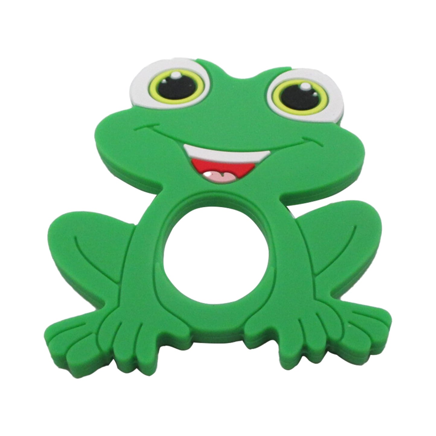 Gadgetime USA Silicone Baby Teether - Frog Teething Relief Toys for Babies 3-36 Months, Toddlers, Girls & Boys - Stimulating & Soft Soothing - BPA