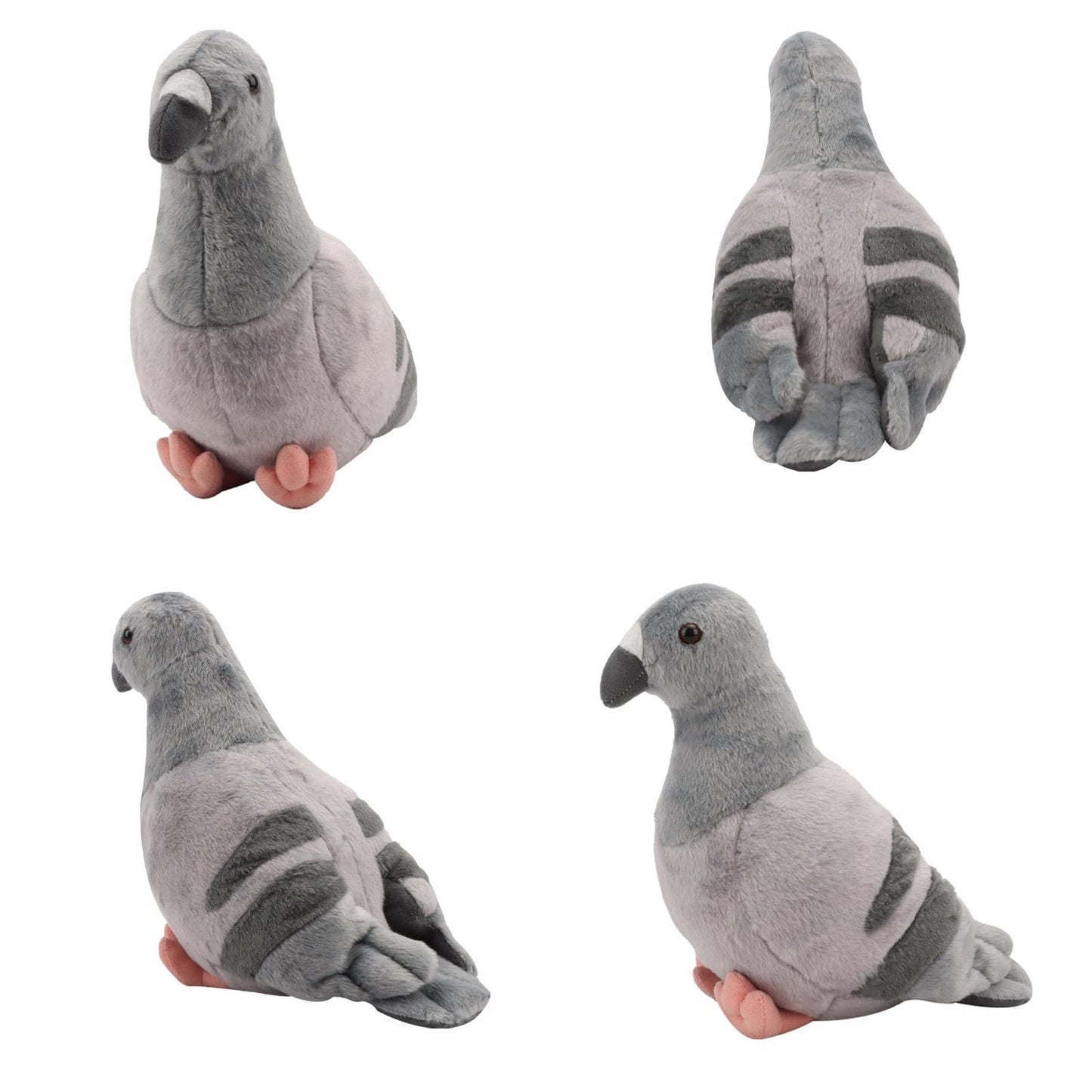 TUKVESZE Gray Pigeon Stuffed Animal, Soft Pigeon Plush Toy, Bird Stuffed Toys Pigeon Doll Birthday Decor Gift