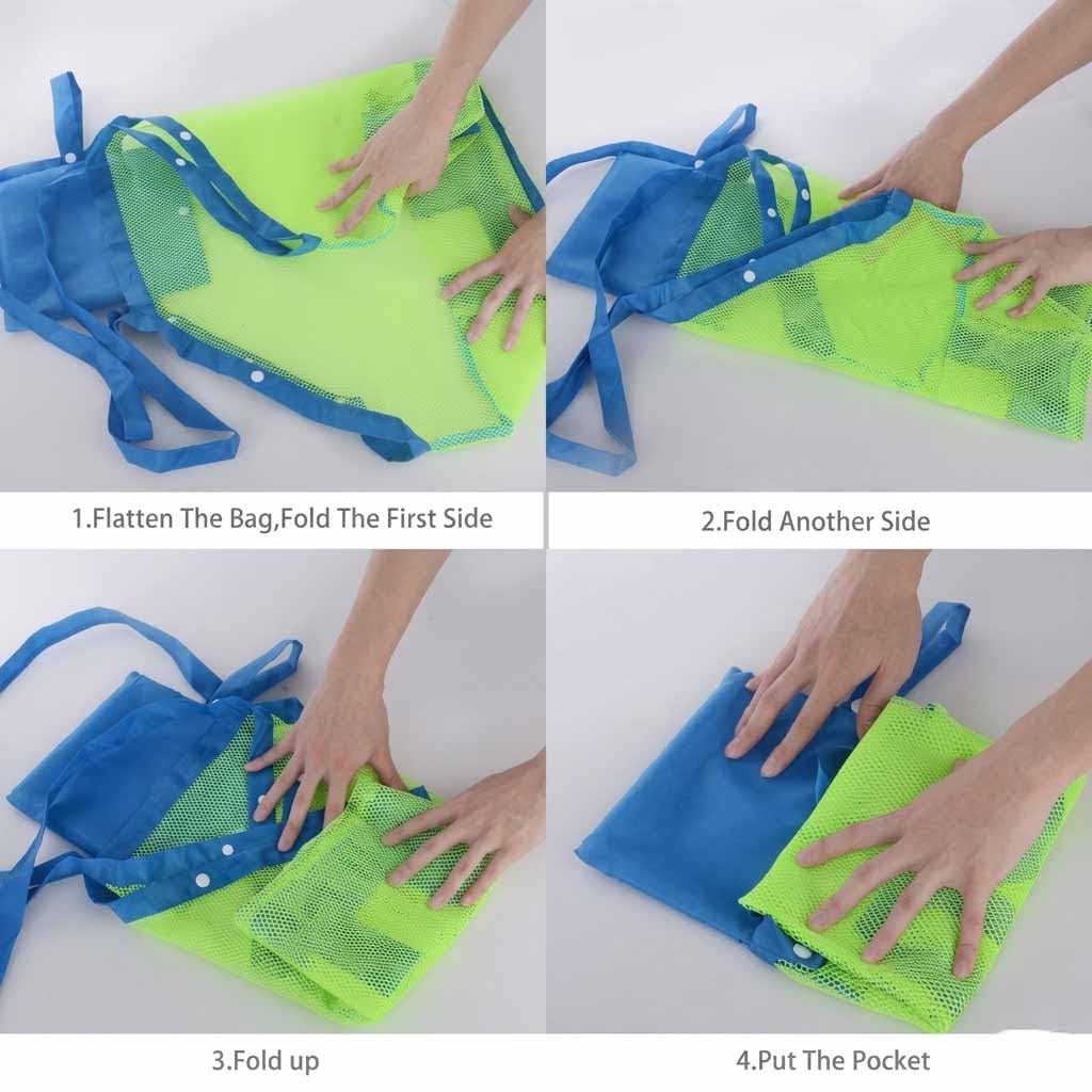 SupMLC Mesh Extra Large Beach Bags and Totes - Holds Toys, Towels, Sand Away - For Children's Toys, Market, Grocery, Picnic