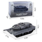 Tsiodot 2.4GHz Mini RC Tank Toy with LED and Rotating Turret. The Ultimate Military Toy for Boys and Girls (Gray)