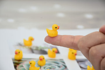 Yuronam 70 Pcs Mixed Color Mini Resin Ducks