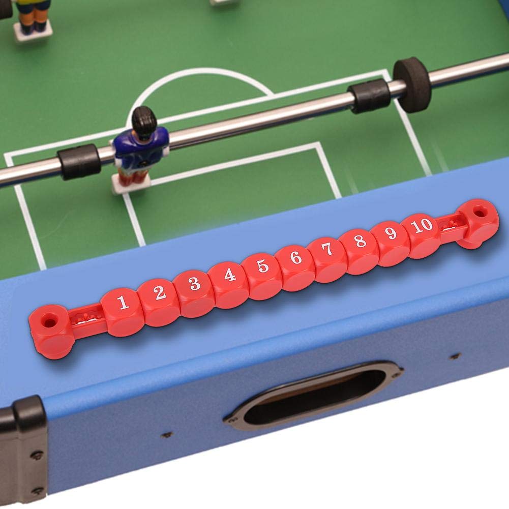 Alomejor 2pcs Table Football Counter Blue Red 10 Numbers Scoring Score Counter Indicator for Standard Foosball Tables