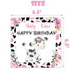 100 Pcs Holy Cow I'm One Birthday Decorations Girl Tableware Cow Print 1st Birthday Party Supplies Includes Plates, Forks, Cups, Napkins for Girls One
