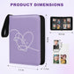 Photocard Binder 4 Pocket with 50 Sleeves up to Hold 400 Cards,Portable Collection Card Ablum for Army Fans Boys and Girls