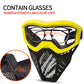 2 Pack Tactical Toy Mask Compatible with Toy Gun Party, for Apollo, Zeus, Khaos, Atlas, Artemis Blasters Rival Toy Mask (Yellow&Blue)