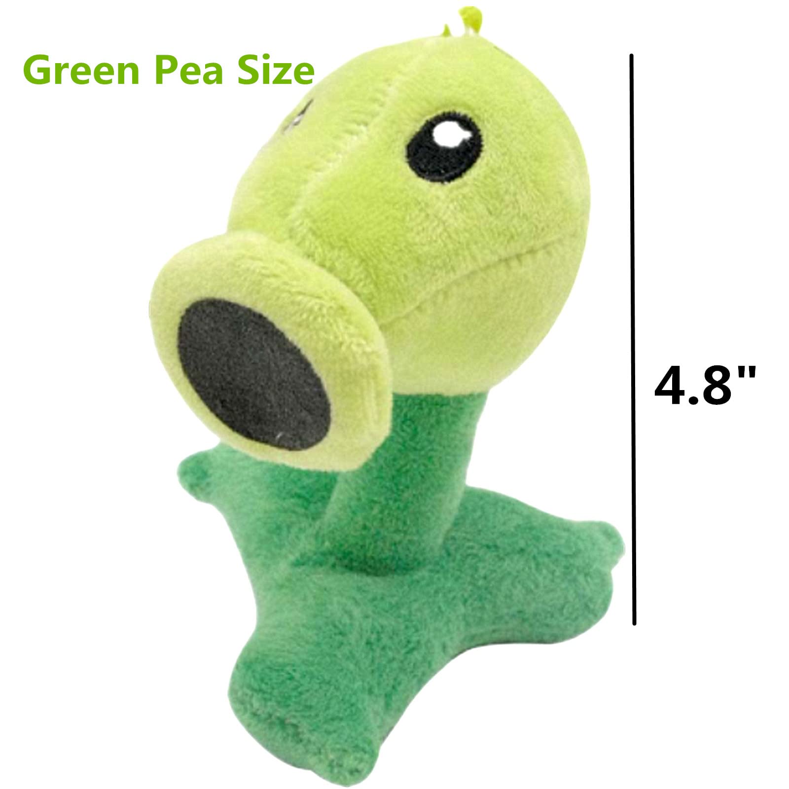 BASHERISE 3 PCS PVZ Plant Plush Zombies Keychain Sets Toys Stuffed Soft PVZ Figure Doll Sunflower, Green Pea, Red Pepper Pendant, Great Gift