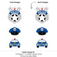 Big Dot of Happiness Calling All Units - Police - Cop Birthday Party or Baby Shower Centerpiece Sticks - Table Toppers - Set of 15