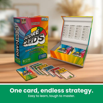 R&R Games Score Cards - Colorful Easy-to-Learn Card Game for Family Game Night - for Ages 8 and Up - 2-4 Players