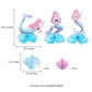 Decor365 Pink Blue Mermaid Centerpiece Under The Sea Table Decorations Girls Birthday Decor Ocean Coral Little Mermaid Theme Bday Tea Party Supplies