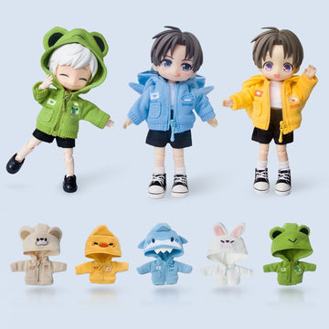 XiDonDon Cute Animal Coat Doll Clothes for OB11,Molly, GSC,1/12 BJD Doll Accessories Toys Dolls Clothing (Blue)