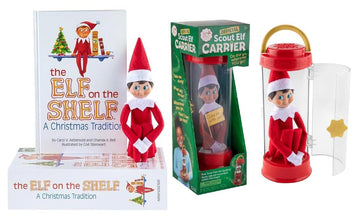 The Elf on the Shelf Christmas Tradition Box Set with Elf (Blue Eyed Boy), Story Book and Scout Carrier (Multi-Item Bundle)