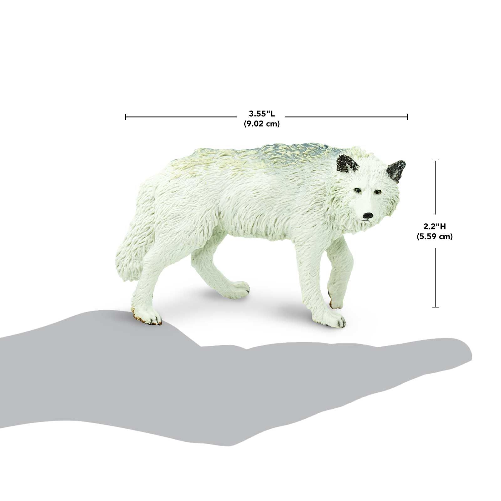 Safari Ltd. White Wolf Figurine - Realistic, Hand-Painted 3.6" Model Figure - Educational Toy for Boys, Girls & Kids Ages 3+