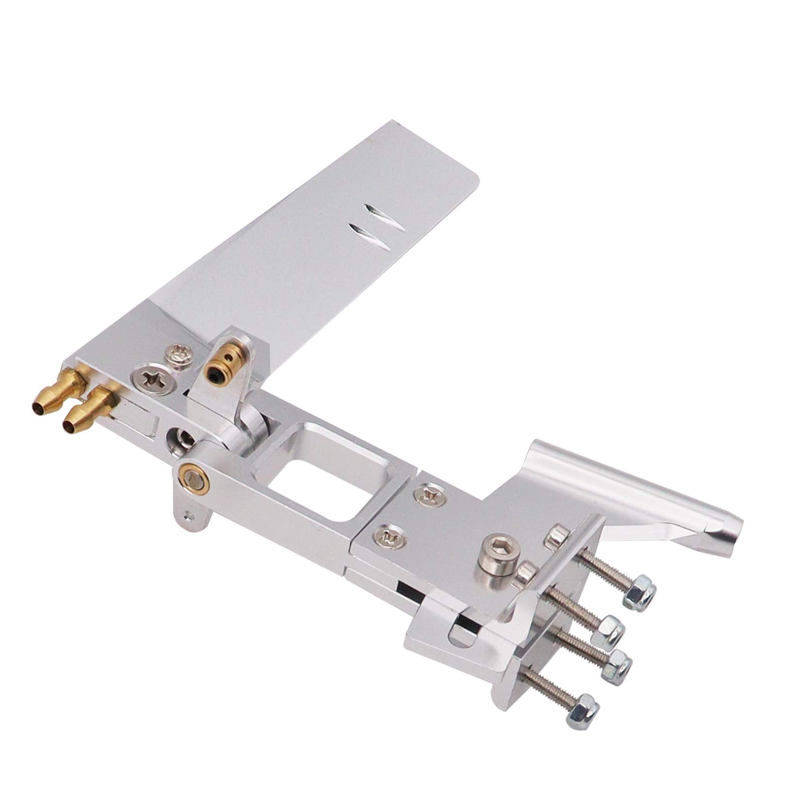 Treehobby 110mm Aluminum Alloy Water Absorbing Steering RC Boat Rudder with 4mm Shaft Axle Strut Mount Bracket Kit Holder,Dual Water Pickup