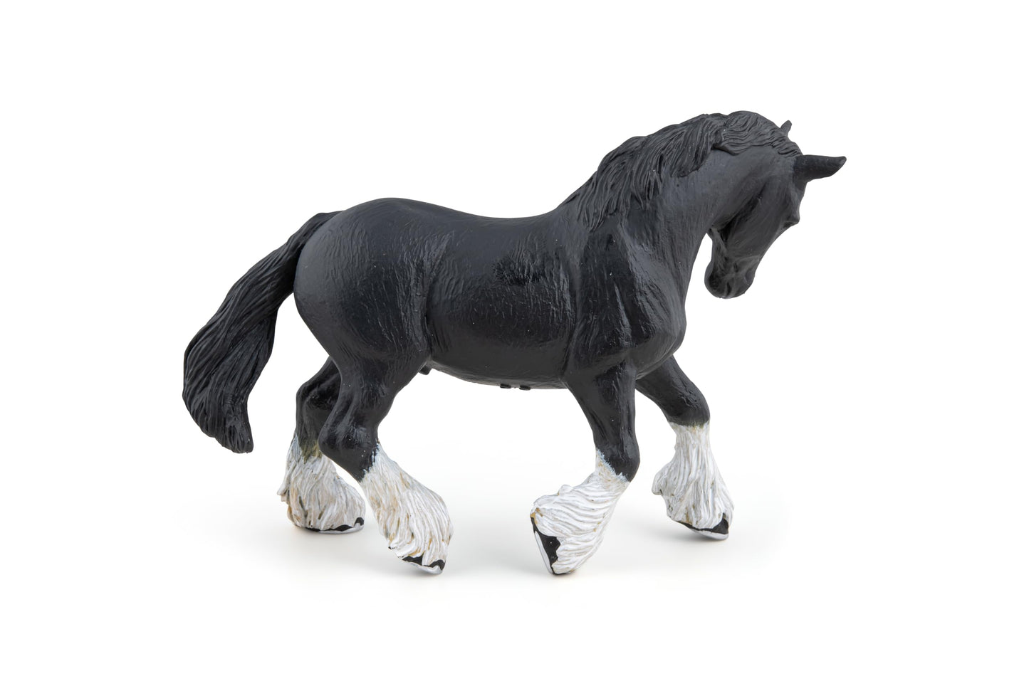 Papo - Black Shire Stallion Figure - 3 Years + - Horses Collection