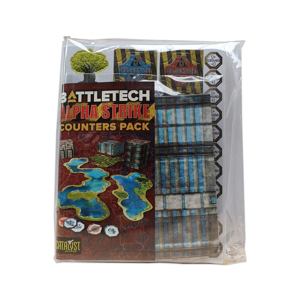 BattleTech Counters Pack Alpha Strike - Miniatures Wargame Accessory for 2+ Players, Ages 14+, 1.5 Hours+ Play Time - Essential Kit by Catalyst Game
