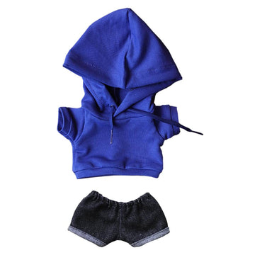 niannyyhouse 8in?20cm? Plush Doll Clothes Hoodies Without Pocket Jeans Doll Dressup (Blue)