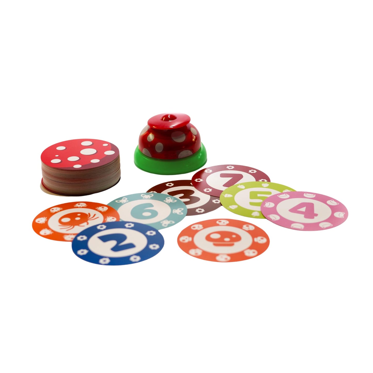 Tap a Bell’O by Blue Orange Games, Fast Matching Card Party Game for Children with Mushroom Bell for Ages 5 & Up, 2 to 9 Players