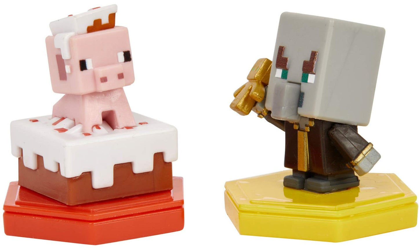 Mattel Minecraft Earth Boost Mini Action Figures 2-Pack, Set with NFC-Chip Toys, Earth Augmented Reality Mobile Game, Based on Minecraft Video Game