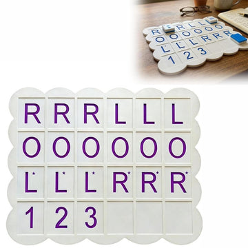 expgaze Solo Mahjong Board, Mahjong Practice Board Solo Play, Portable 3D Printed American Mahjong Tiles Practice Rack Training Aid for Beginners Pros