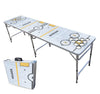8-Foot Professional Beer Pong Table w/Cup Holes - Boston Hockey Rink
