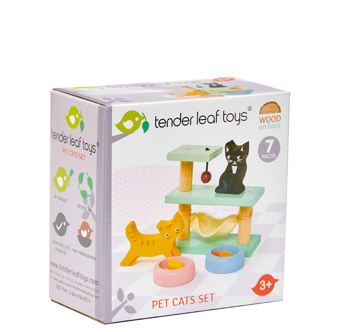 Tender Leaf Toys - Pets Sets for Doll House Accessories - Great Add-on Pet Play Set to Any Dollhouse - Encourage Creative and Imaginative Fun Play