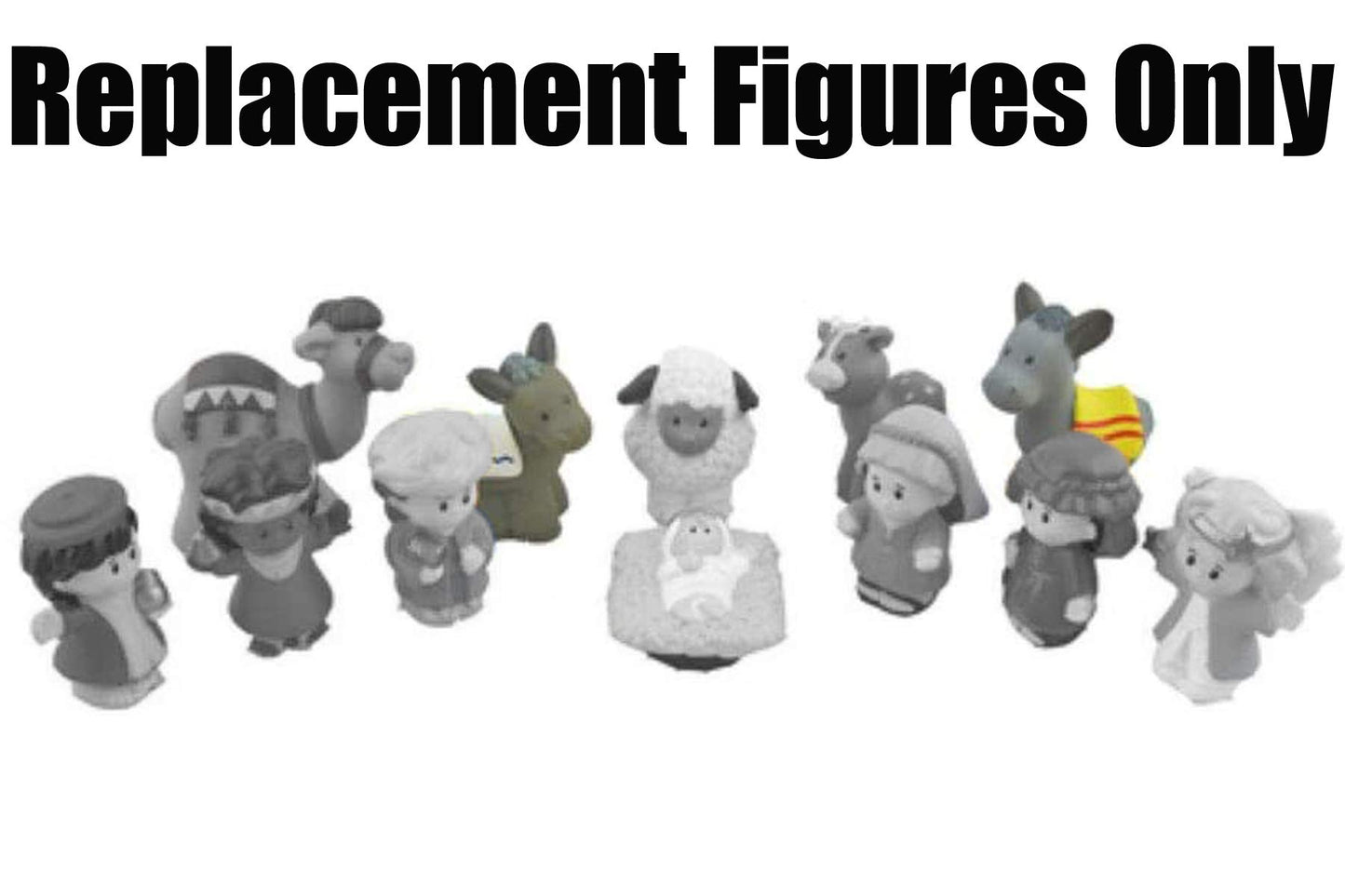 Little People Fisher Price Nativity Manger Replacement Two (2) Donkey (Pair of Donkeys)