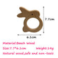 Alenybeby 10pcs Lovely Cartoon Wood Rabbit Pendant Pure Natural Animal Shape Beech Wooden Handmade Cut Pattern DIY Beading Necklace Pendant (rabbit