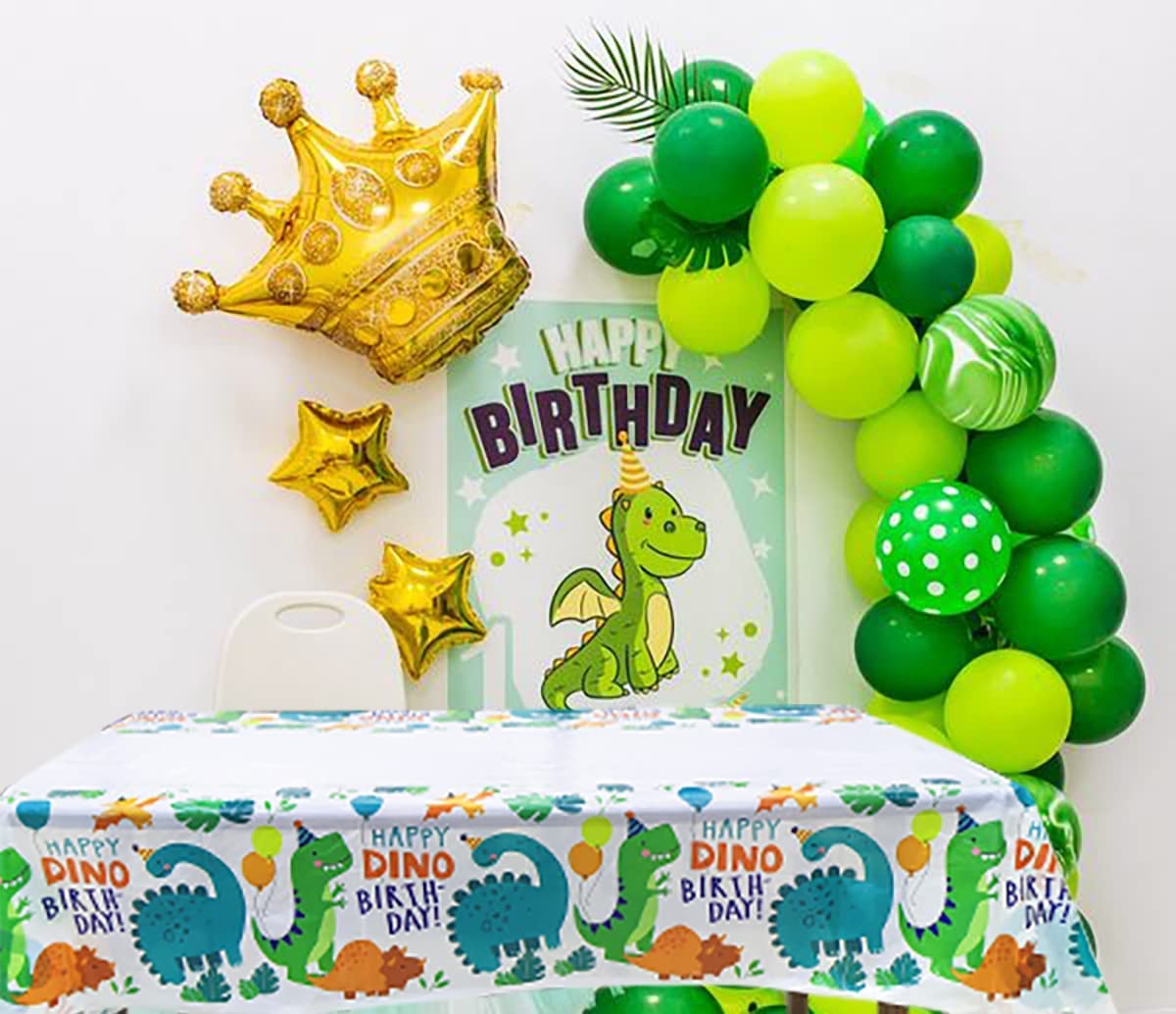 3PCS Dinosaur Plastic Tablecloth for Birthday Party - Table Covers for Boys, Baby Shower Decorations Supplies 70.8x42.5in